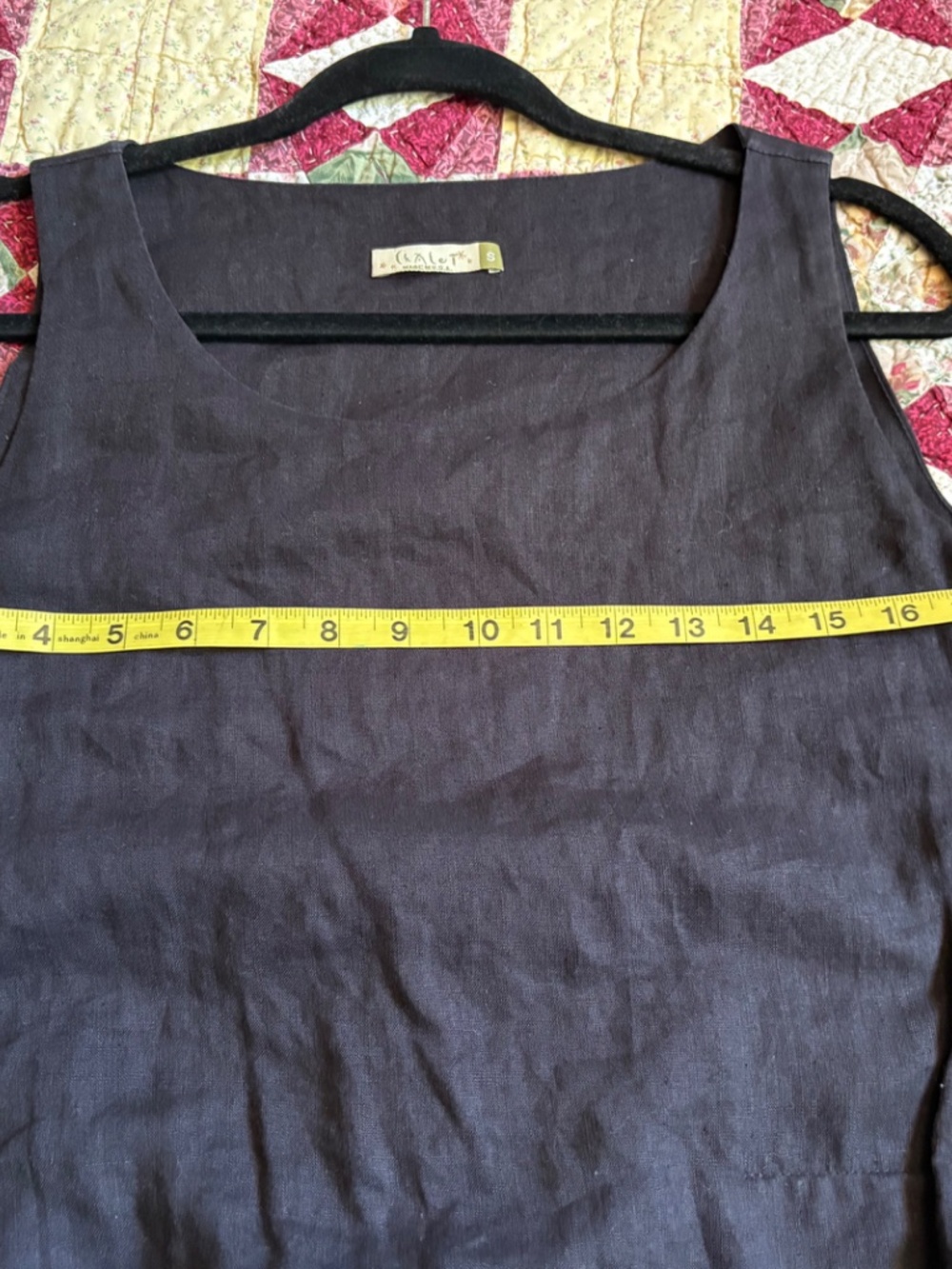 100% Black Linen Dress by Chalet Lagenlook Sleeveless - Picture 5 of 8